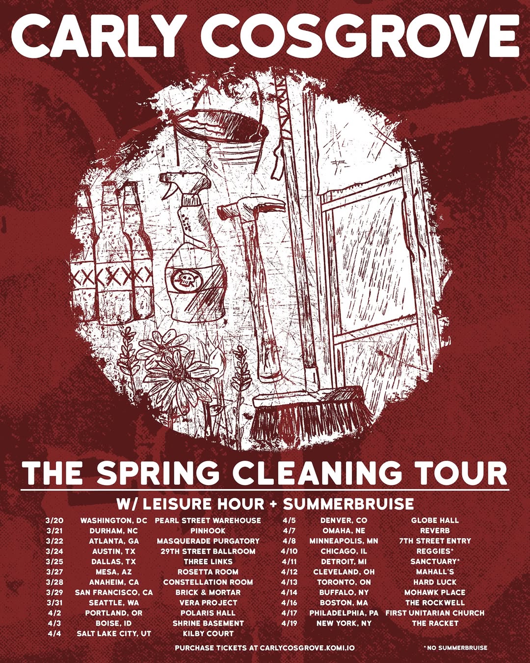 Carly Cosgrove The Spring Cleaning Tour Poster 2026